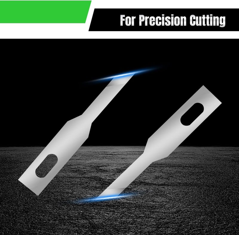 QIMAOO 120 Pcs Exacto Knife Blades, #A16 High Carbon Steel Hobby Knife Blade Refills Hobby Knife Replacement Blades for Craft, Scrapbooking, Stencil - Image 4